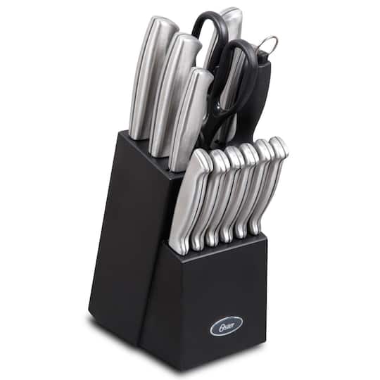 Oster Baldwyn 14-Piece Stainless Steel Cutlery Block Set in Silver | Michaels